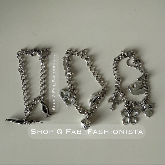 James Avery Retired Charm bracelets angel butterfly cupcake high heel cross - Picture 3 of 4